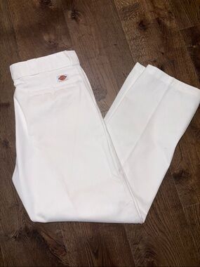 Dickies Men's 874 Original Fit White Straight-Leg Chinos